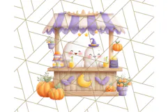 Halloween Neighborhood Clipart PNG for Trick or Treat Product Image 5