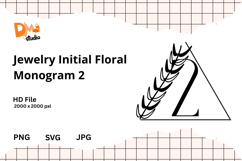 Jewelry Initial Floral Monogram Product Image 1
