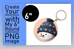 Custom Round Design Coaster PNG , Snowman Product Image 1
