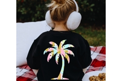 Trendy Pastel Palm Tree PNG | Faux Gold Glitter Tropical Product Image 4