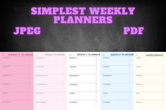 best simplest weekly planner freebie 38,free Weekly planners Product Image 1