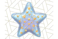 Cute Puffy Star Clipart PNG, 3D Glossy Pastel Stars Clip Art Product Image 5