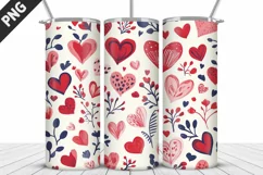 Lovely Hearts Tumbler Design | Valentine's Day Tumbler Wrap Product Image 5