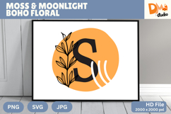 Moss &amp; Moonlight Boho Floral Monogram Product Image 1