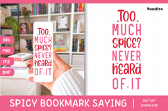 Spicy Bookmark Saying SVG | Book Lovers - Too Much Spice Product Image 1