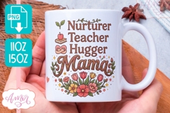 Mama Mug Wrap sublimation PNG, Mother's day mug Product Image 1