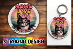 Joyful Round Coaster Sublimation, Cat Lover Product Image 1