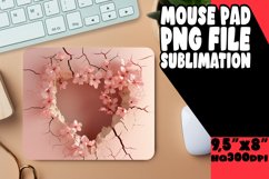 Radiant Bloom Heart Mousepad Product Image 1