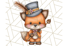Woodland Autumn Parade Clipart PNG Fall Animals Product Image 5