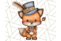 Woodland Autumn Parade Clipart PNG Fall Animals Product Image 5