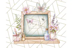 Bookish Fairy PNG Clipart, Whimsical Reading Elements Png Product Image 5