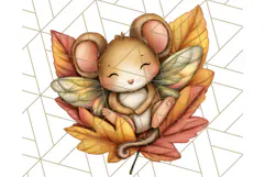 Fall Fairy Animal Clipart PNG, Woodland Creatures With Wings Product Image 5