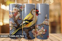 Embroidered Goldfinch Tumbler Design Product Image 1