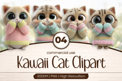 Cozy Sweater Kittens Clipart Sublimation PNG Product Image 1