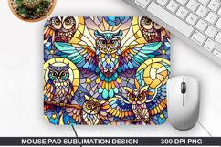 Halloween Owls Mouse Pad Sublimation,Halloween Mouse Pad PNG Product Image 1