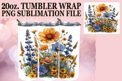 Whimsical Spring Flower Pattern Tumbler Sublimation Product Image 1