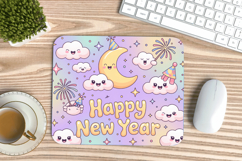 Happy New Year PNG Mouse Pad,Festive New Year's Eve 2026 PNG Product Image 1