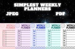 best simplest weekly planner freebie 60,free Weekly planner Product Image 1