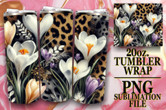 Lively smiles 20oz tumbler wrap, Leopard Prints Product Image 1