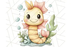 Under the Sea Nursery Clipart, Ocean Animals PNG Product Image 5