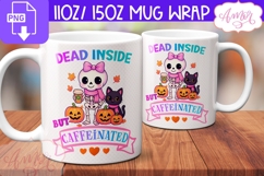 Halloween Season mug wrap PNG, Coffee lover mug PNG Product Image 2