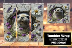 3D Wall Hole Wrap: Cute Springtime Animals for Tumblers Product Image 1