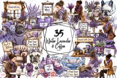Winter Lavender &amp; Coffee Time Clipart Product Image 1