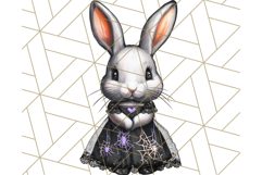 Halloween Bunny Clipart, Cute Bunnies in Costumes PNG Product Image 5