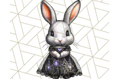 Halloween Bunny Clipart, Cute Bunnies in Costumes PNG Product Image 5