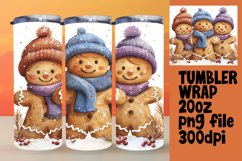 Gingerbread Man Holiday Design 20oz Tumbler Wrap Product Image 1