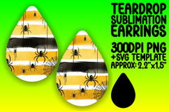 Gorgeous Teardrop Earrings Template PNG , Halloween Product Image 1