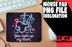 Sweet Mouse Pad Design Sublimation, Cute Cow Product Image 1