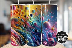 Colored Water Drops Tumbler Warp - Tumbler PNG Design Product Image 1