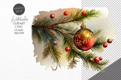 Christmas clipart, Tree branch clipart, Holiday clipart Product Image 1