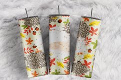 Custom Name Bleached Spots Leopard Pumpkin 20oz tumbler wrap Product Image 1