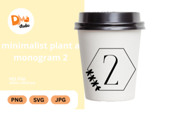 Minimalist Plant Monogram Product Image 1