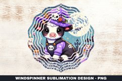 Halloween Cow Wind Spinner Sublimation Design Product Image 1