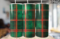 Green Christmas Plaid Tumbler Wrap -High Quality 300 Dpi Product Image 1
