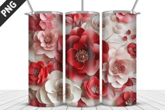 Flowers Tumbler Wrap | Sublimation Design | Tumble PNG Product Image 1