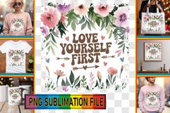 Elegant PNG Designs for TSHIRTS, Flower Quote Product Image 1
