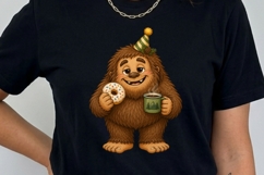 Funny Bigfoot Birthday Clipart | 12 PNG Cute Sasquatch Party Product Image 4