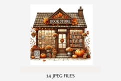 Autumn Book Shop Clipart Bundle | 14 JPEG Files, Cozy Fall Product Image 4