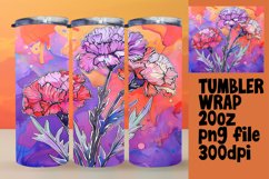 Colorful Floral Tumbler Wrap Designs for 20oz Product Image 1