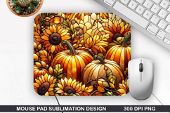 Pumpkin Mouse Pad Sublimation, Halloween Mouse Pad PNG Product Image 1
