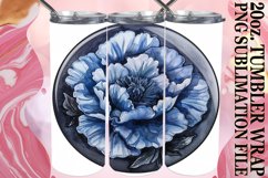 Spring Denim Floral Tumbler Design 20oz Product Image 1