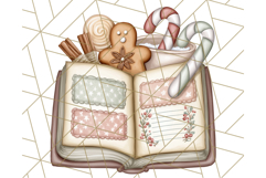 Christmas Sweet Shoppe Clipart PNG, Pastel Bakery Art Product Image 5