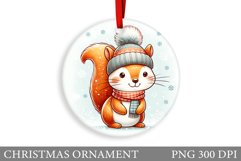 Cute Squirrel Christmas Ornament. Christmas Ornament Design Product Image 1
