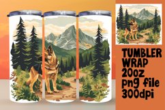 Mountain Hiking Dog Tumbler Wrap - Sublimation Product Image 1
