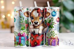 Christmas Cow Tumbler Wrap | Sublimation | Tumblers Product Image 1