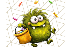 Quirky Monster Clipart PNG, Funny Spooky Creatures Product Image 5